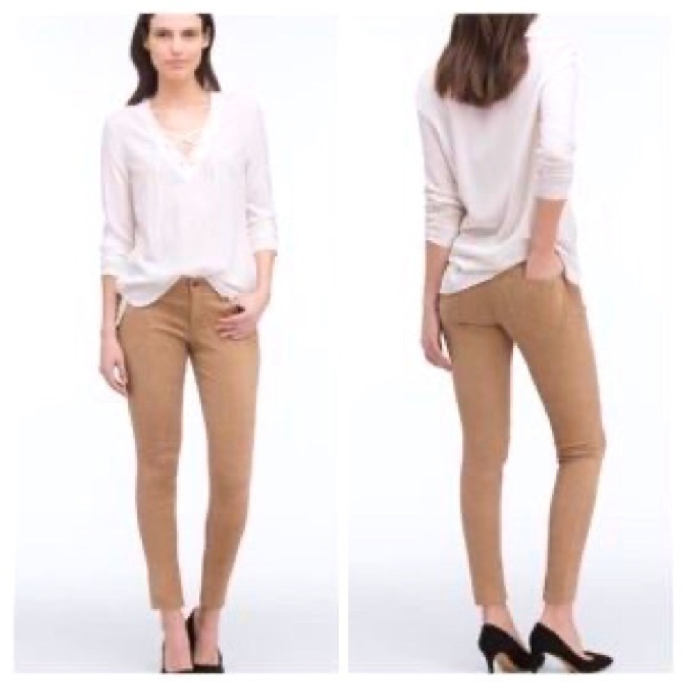 Ag Adriano Goldschmied the Legging Ankle Brown Vegan Leather Skinny Jeans 27/4